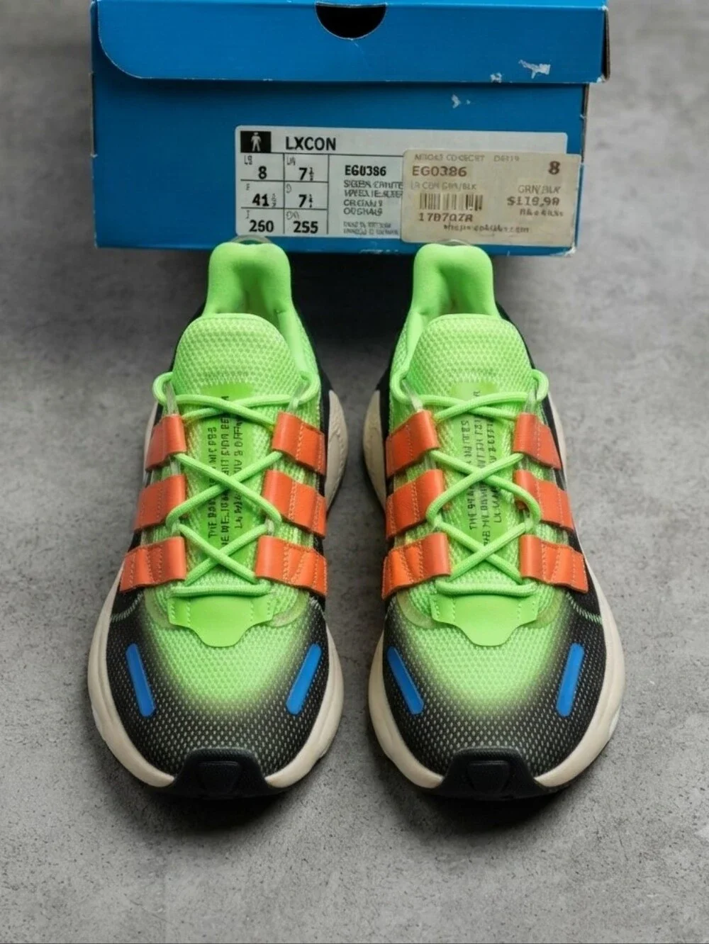 Adidas Originals LXCON X-Model Black Volt Green EG0386 Men's Size 8
